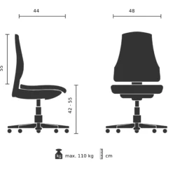 SITNESS - Profi Bürostuhl Schwarz