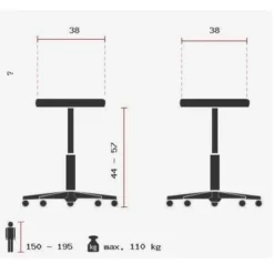 SITNESS RS BOB - Stehhilfe Schwarz