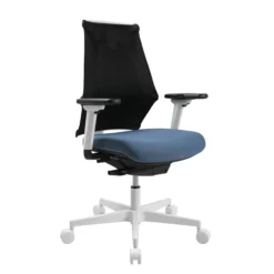 Sitness X Back - Profi Bürostuhl Weiß Schwarz/Blau