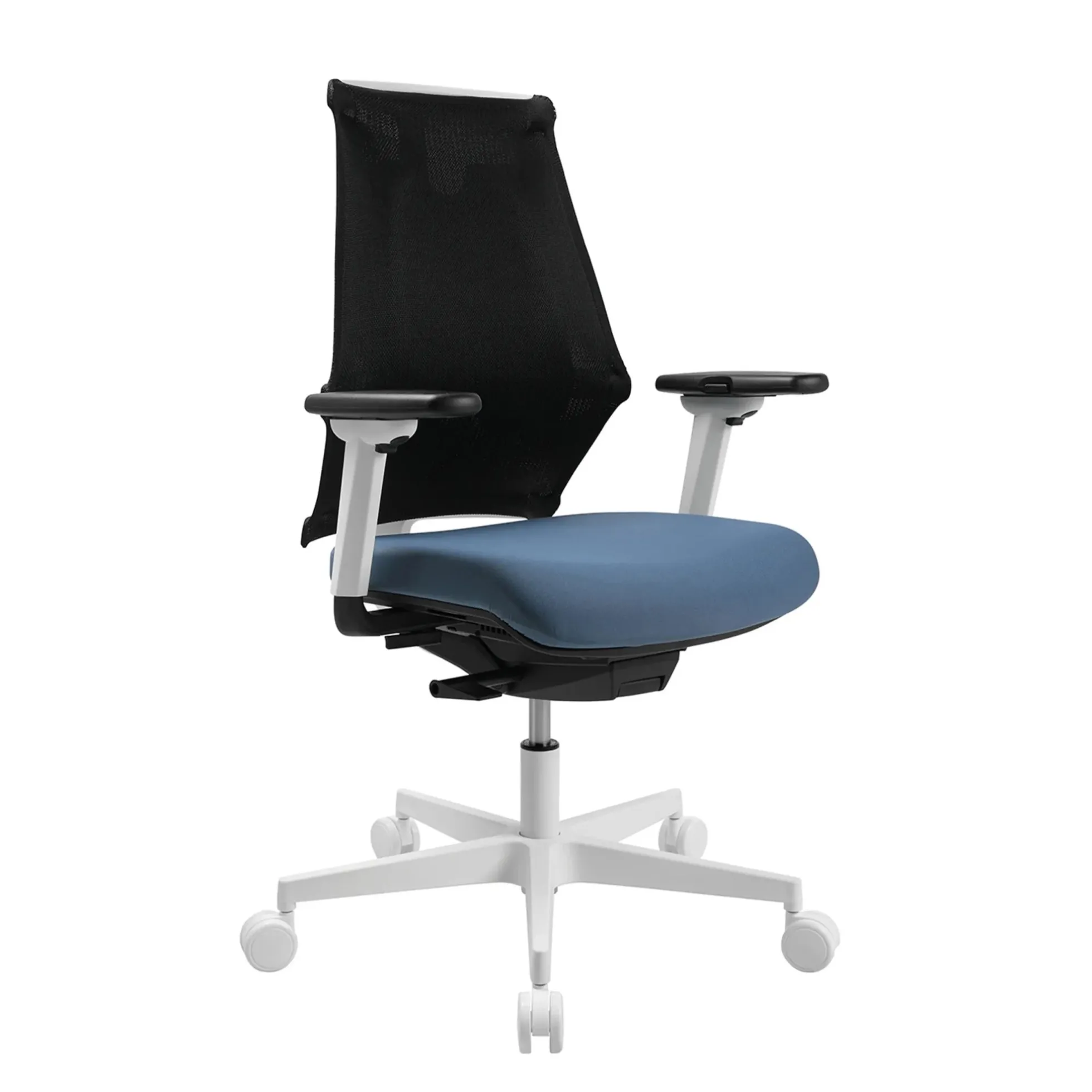 Sitness X Back - Profi Bürostuhl Weiß Schwarz/Blau