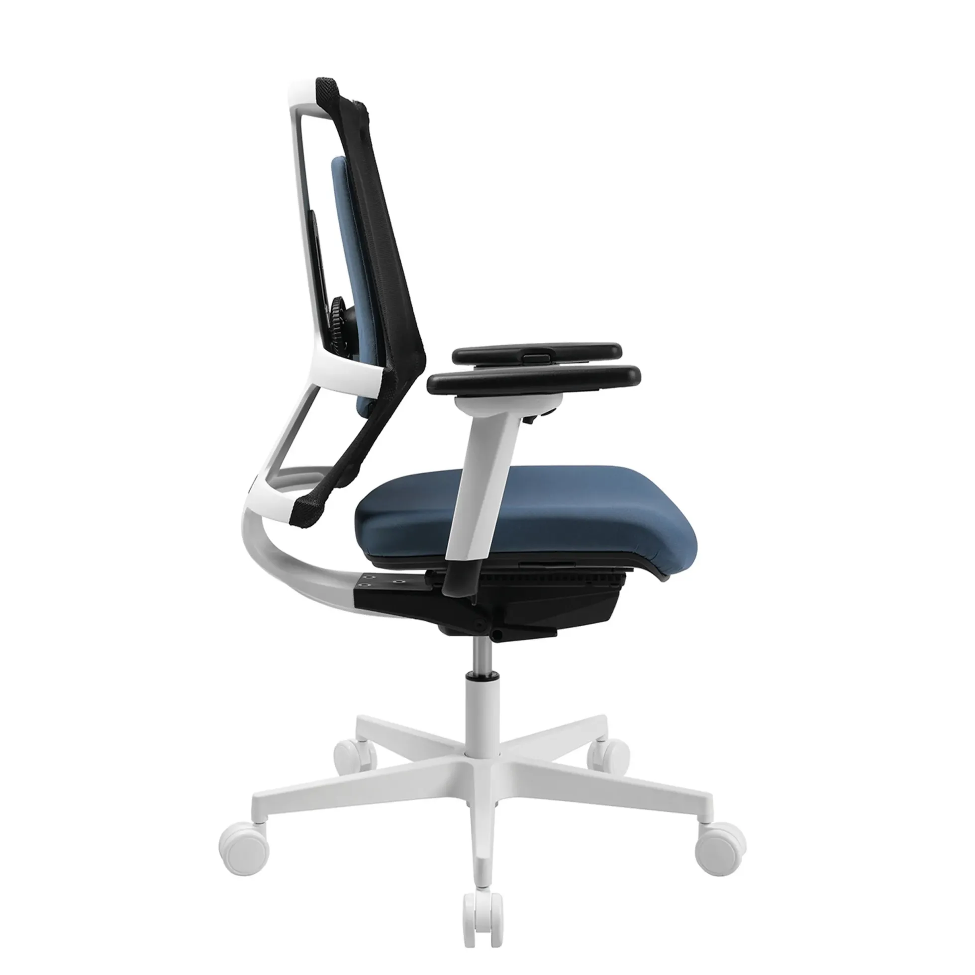 Sitness X Back - Profi Bürostuhl Weiß Schwarz/Blau