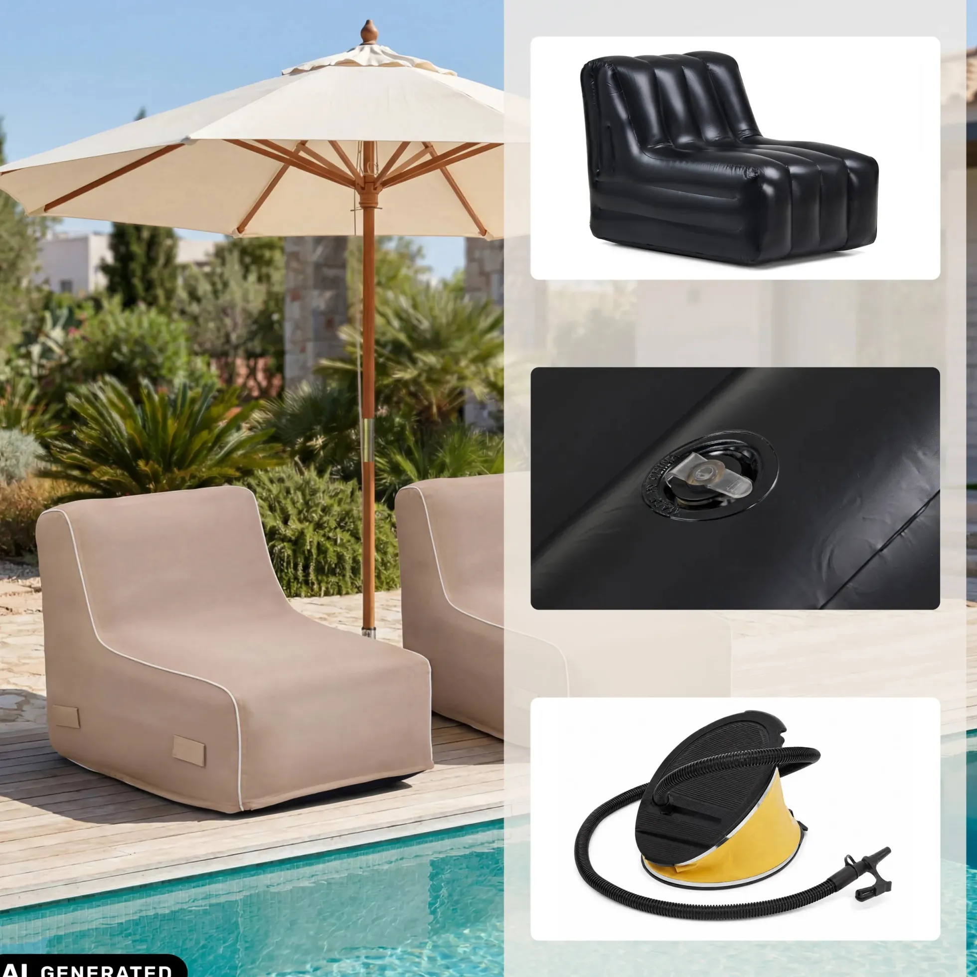 Sitzolo Air - Luftsofa Beige