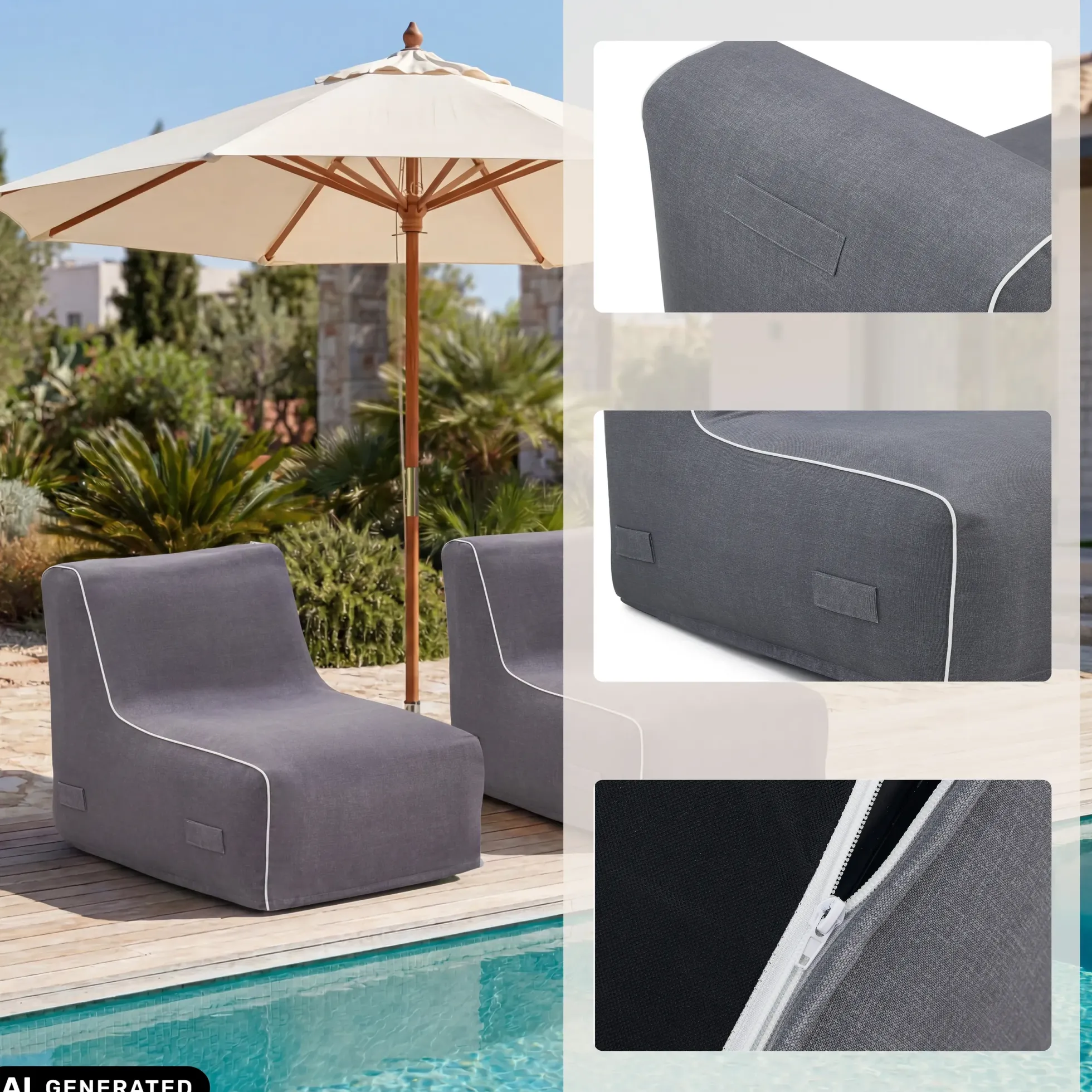 Sitzolo Air - Luftsofa Grau