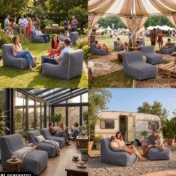 Sitzolo Air - Luftsofa Grau