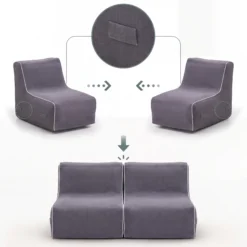 Sitzolo Air - Luftsofa Grau