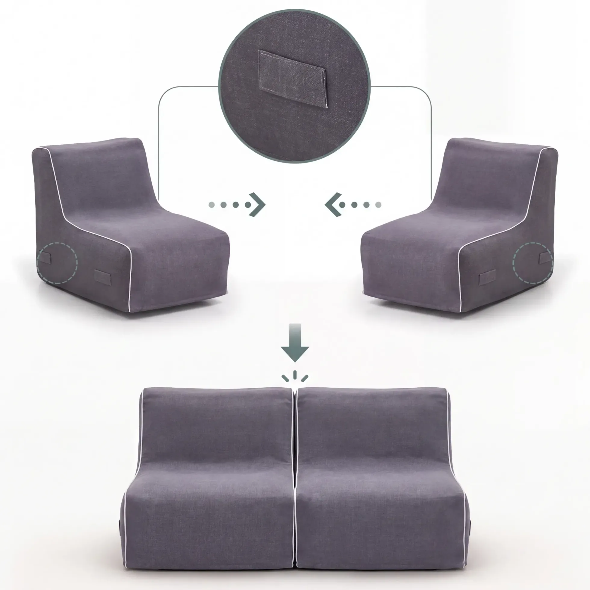Sitzolo Air - Luftsofa Grau