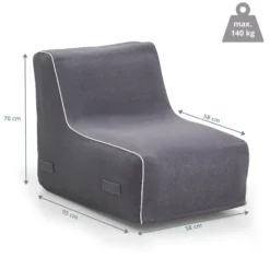Sitzolo Air - Luftsofa Grau