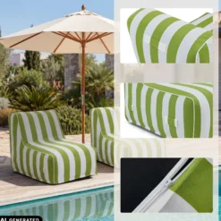 Sitzolo Air - Luftsofa Grün/Weiß