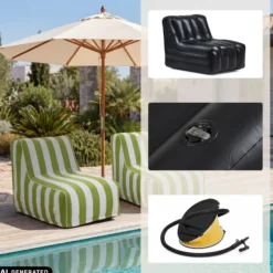 Sitzolo Air - Luftsofa Grün/Weiß