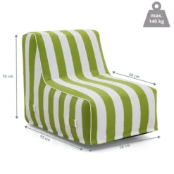 Sitzolo Air - Luftsofa Grün/Weiß