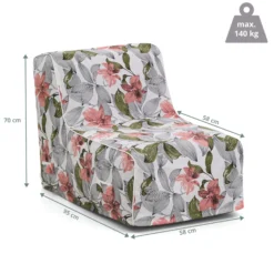 Sitzolo Air - Luftsofa Weiß/Grau/Rosa