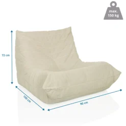 Sitzolo | Cord - Loungesessel Beige