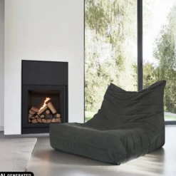 Sitzolo | Cord - Loungesessel Grau