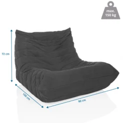 Sitzolo | Cord - Loungesessel Grau