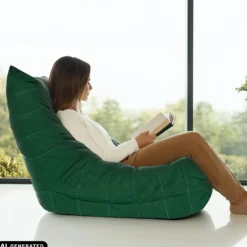 Sitzolo | Cord - Loungesessel Grün