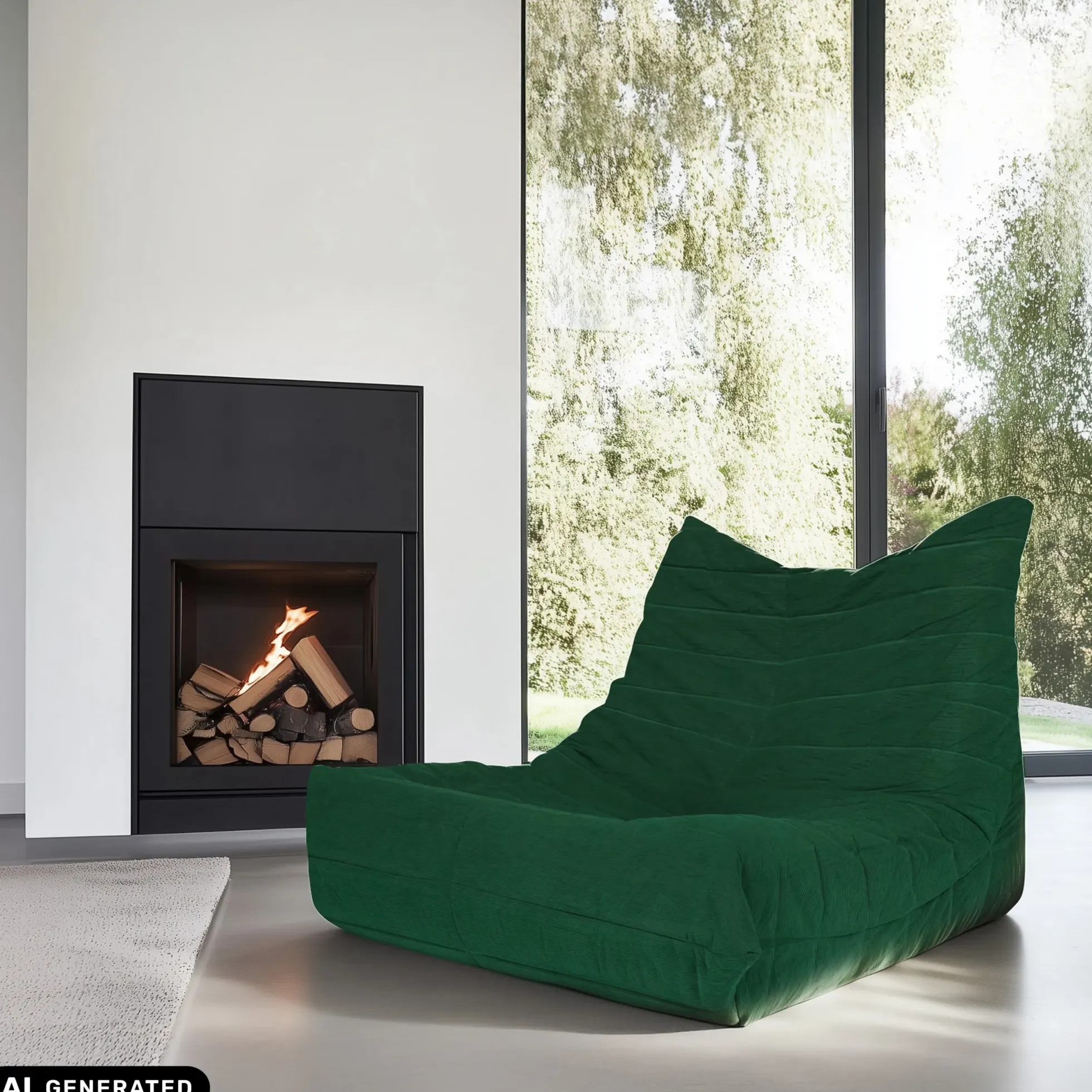 Sitzolo | Cord - Loungesessel Grün
