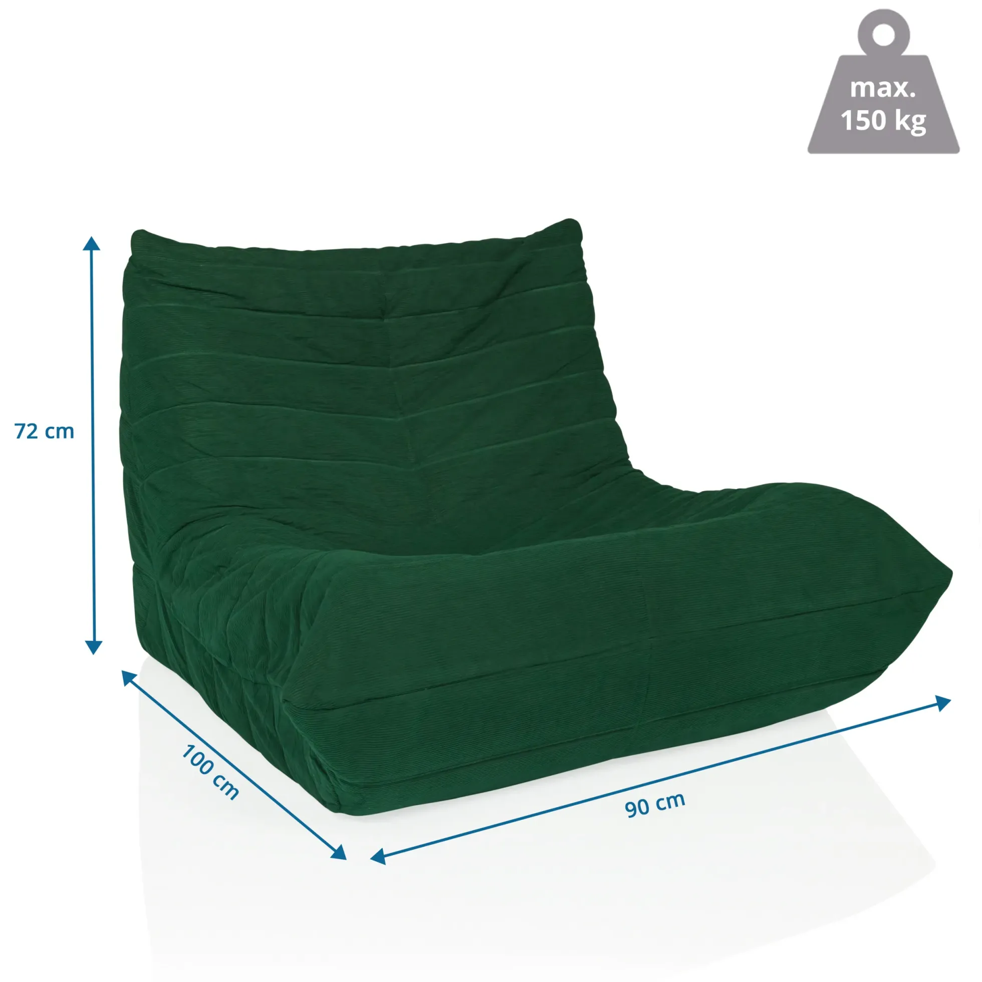 Sitzolo | Cord - Loungesessel Grün