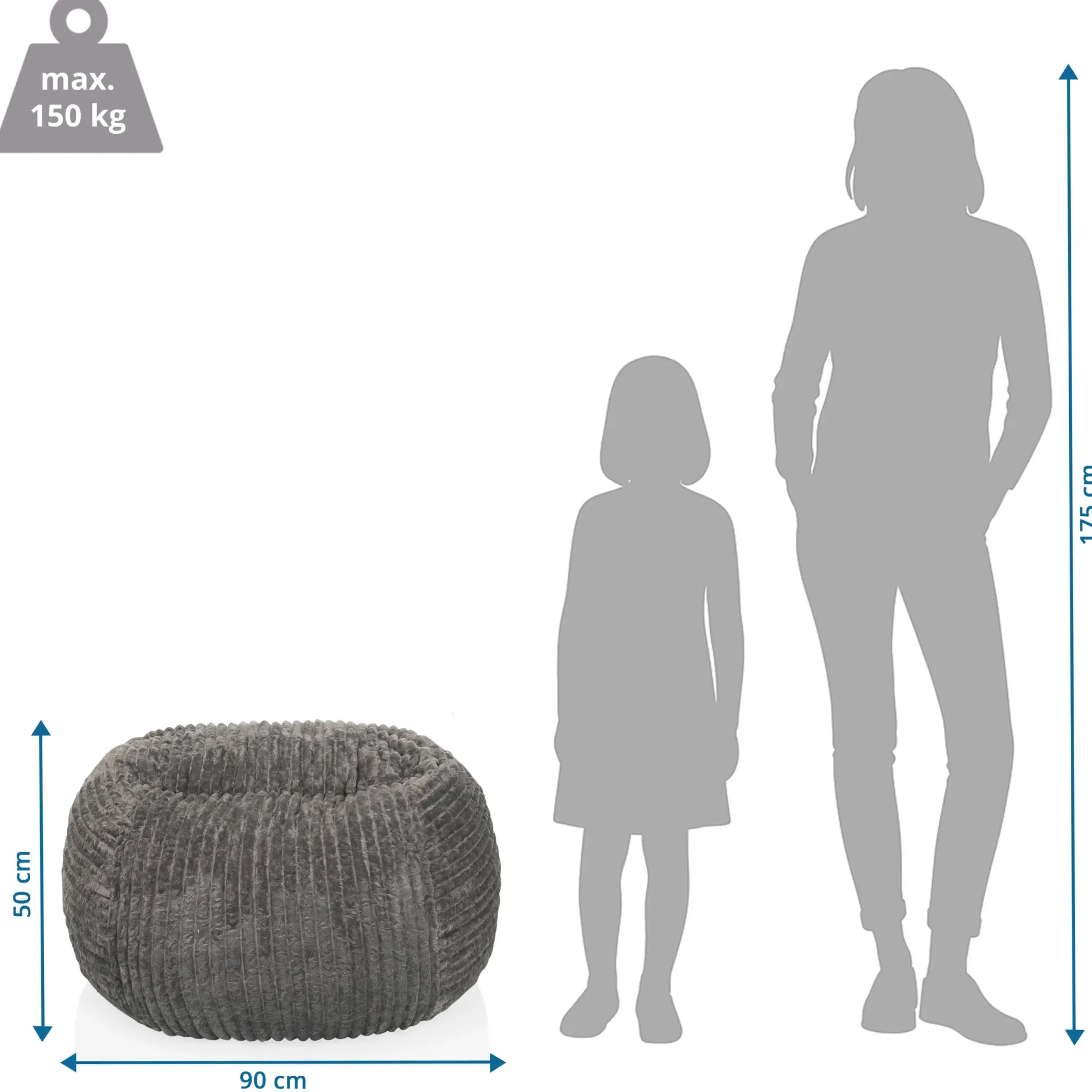 Sitzolo R | Sitzsack - Sitzsack Grau