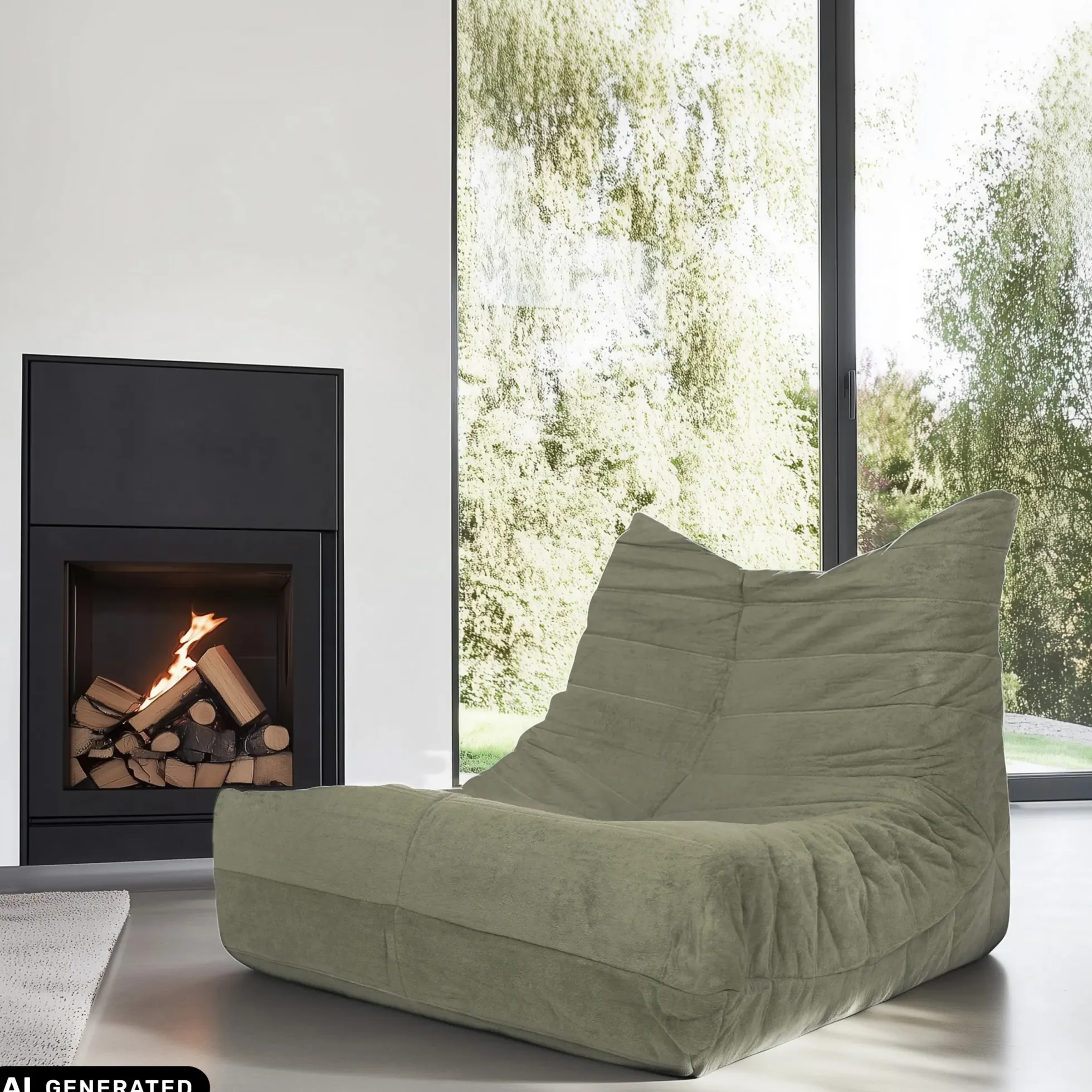 Sitzolo | Stoff - Loungesessel Salbei