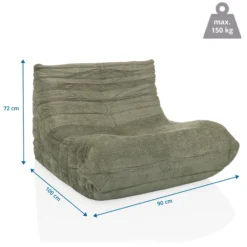 Sitzolo | Stoff - Loungesessel Salbei