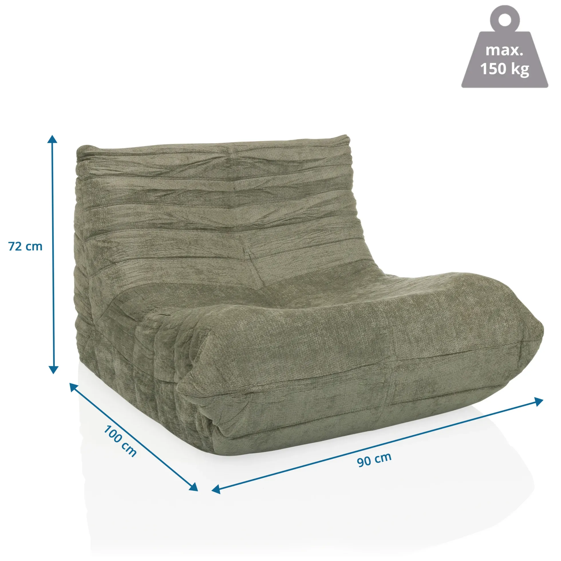 Sitzolo | Stoff - Loungesessel Salbei