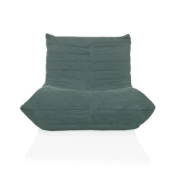 Sitzolo | Stoff - Loungesessel Taubenblau