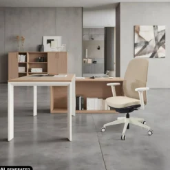 Skandis | ohne Kopfstütze - Profi Bürostuhl Weiß Beige