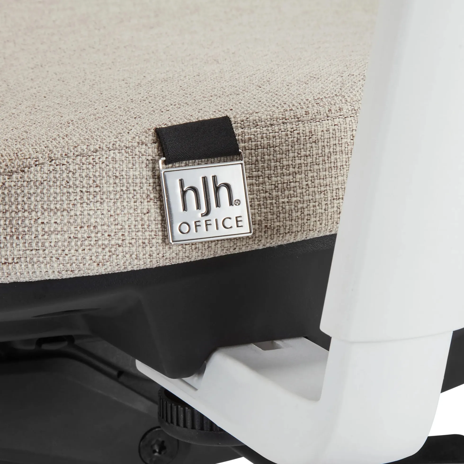 Skandis Pro | mit Kopfstütze | Rahmen: Weiß - Profi Bürostuhl Beige