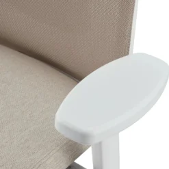 Skandis Pro | mit Kopfstütze | Rahmen: Weiß - Profi Bürostuhl Beige
