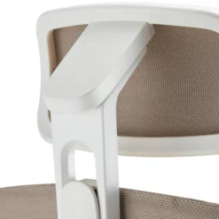 Skandis Pro | mit Kopfstütze | Rahmen: Weiß - Profi Bürostuhl Beige