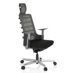 SKARIF - High End Bürostuhl Schwarz/Grau