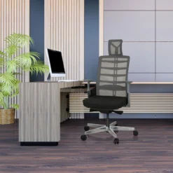 SKARIF - High End Bürostuhl Schwarz/Grau