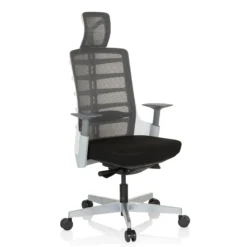 SKARIF - High End Bürostuhl Weiß/Grau/Schwarz