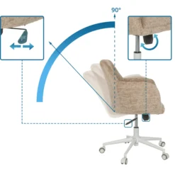 SOLAO HOME - Home Office Bürostuhl Beige