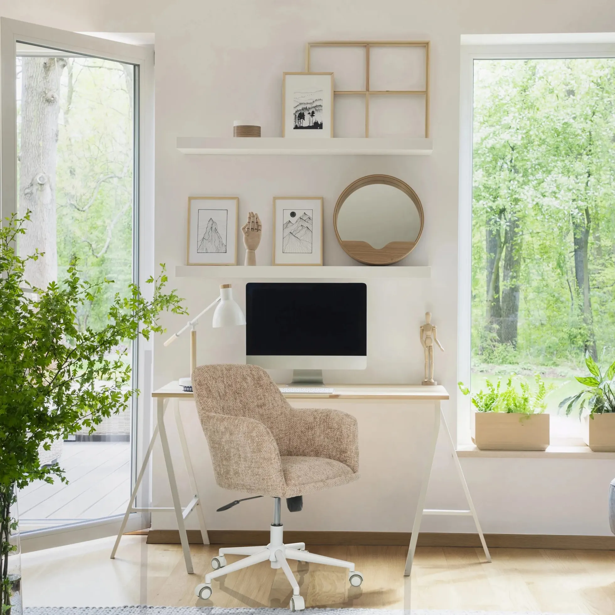 SOLAO HOME - Home Office Bürostuhl Beige