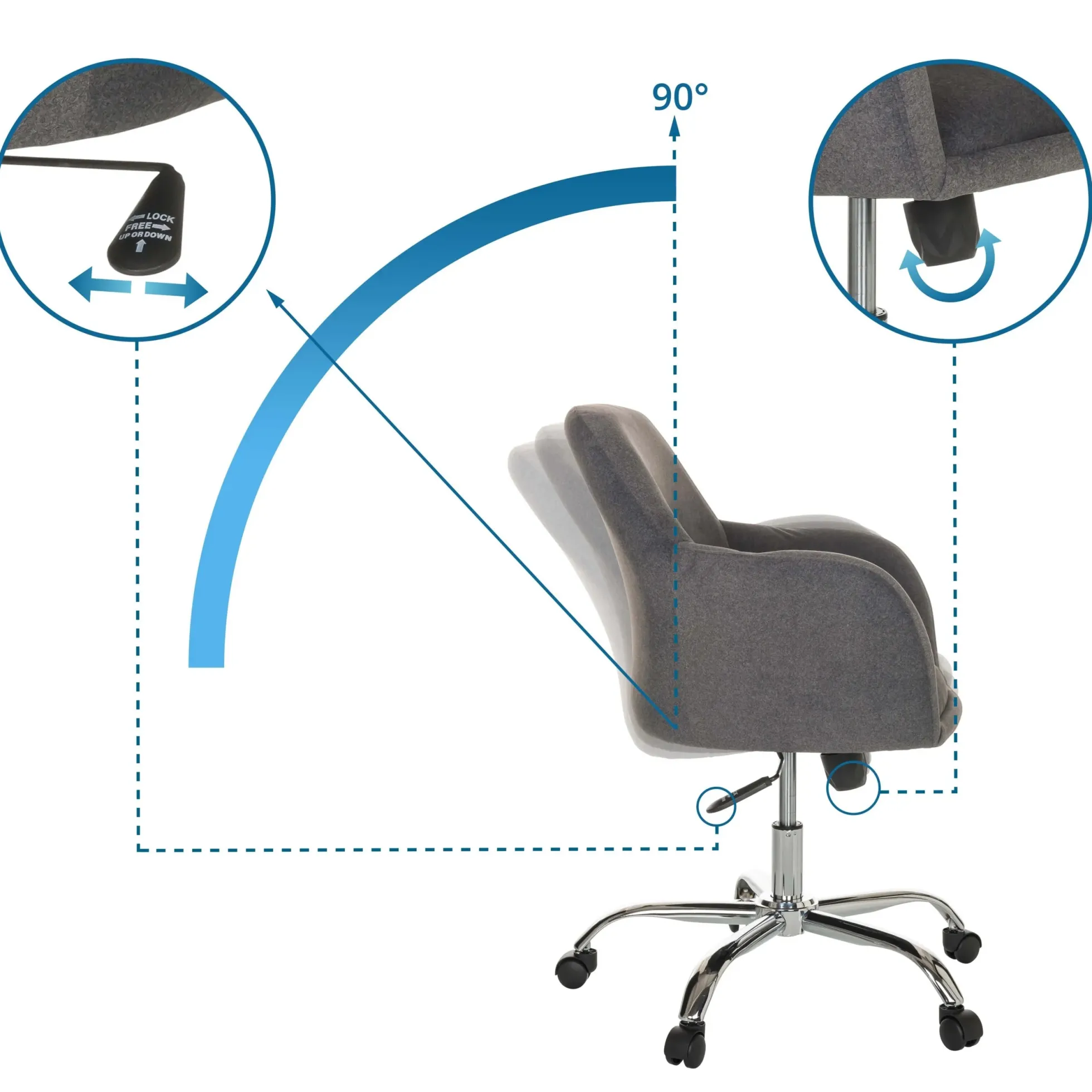 SOLAO 300 - Home Office Bürostuhl Dunkelgrau