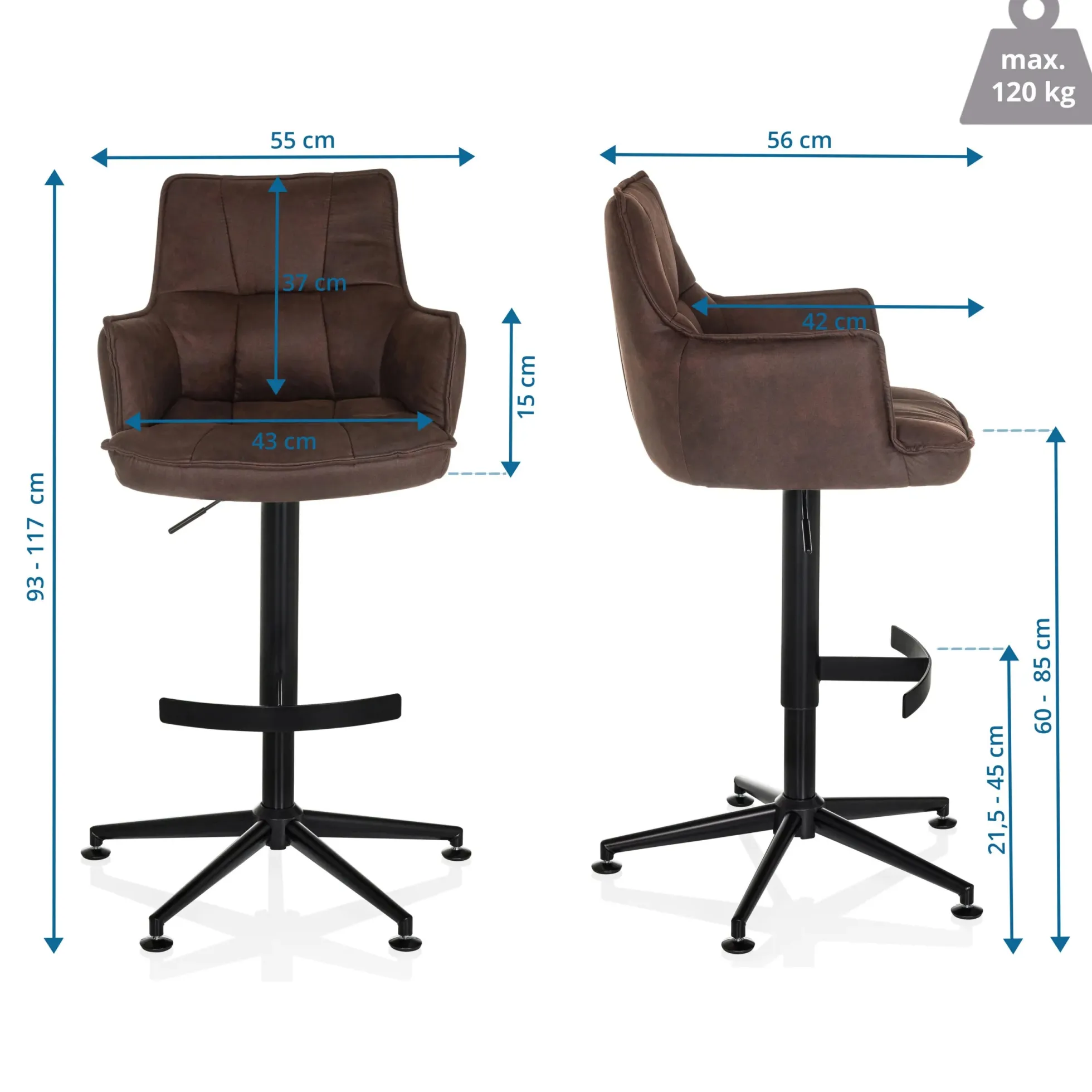 SOLAO LIFE HIGH - Barhocker Braun