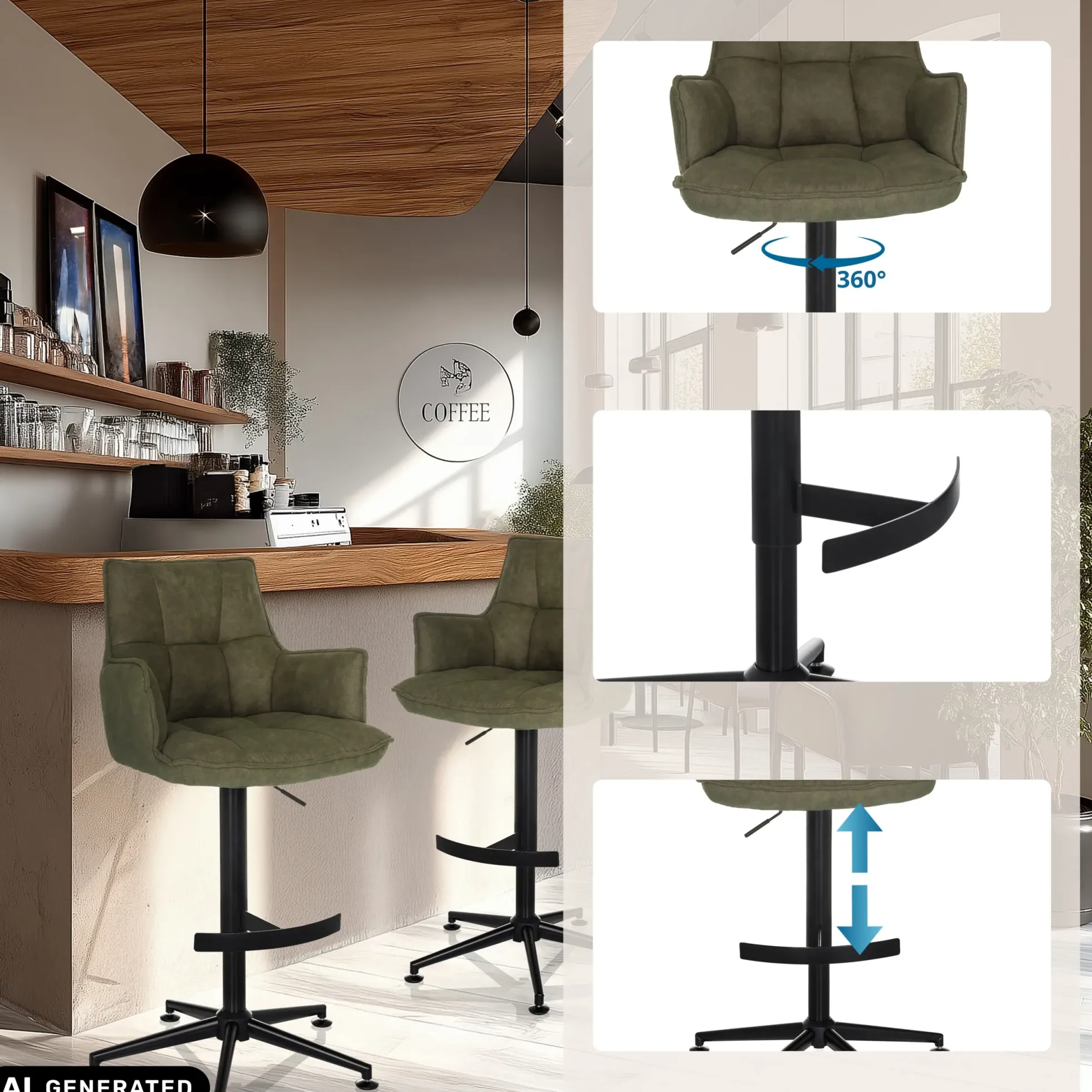 SOLAO LIFE HIGH - Barhocker Grün