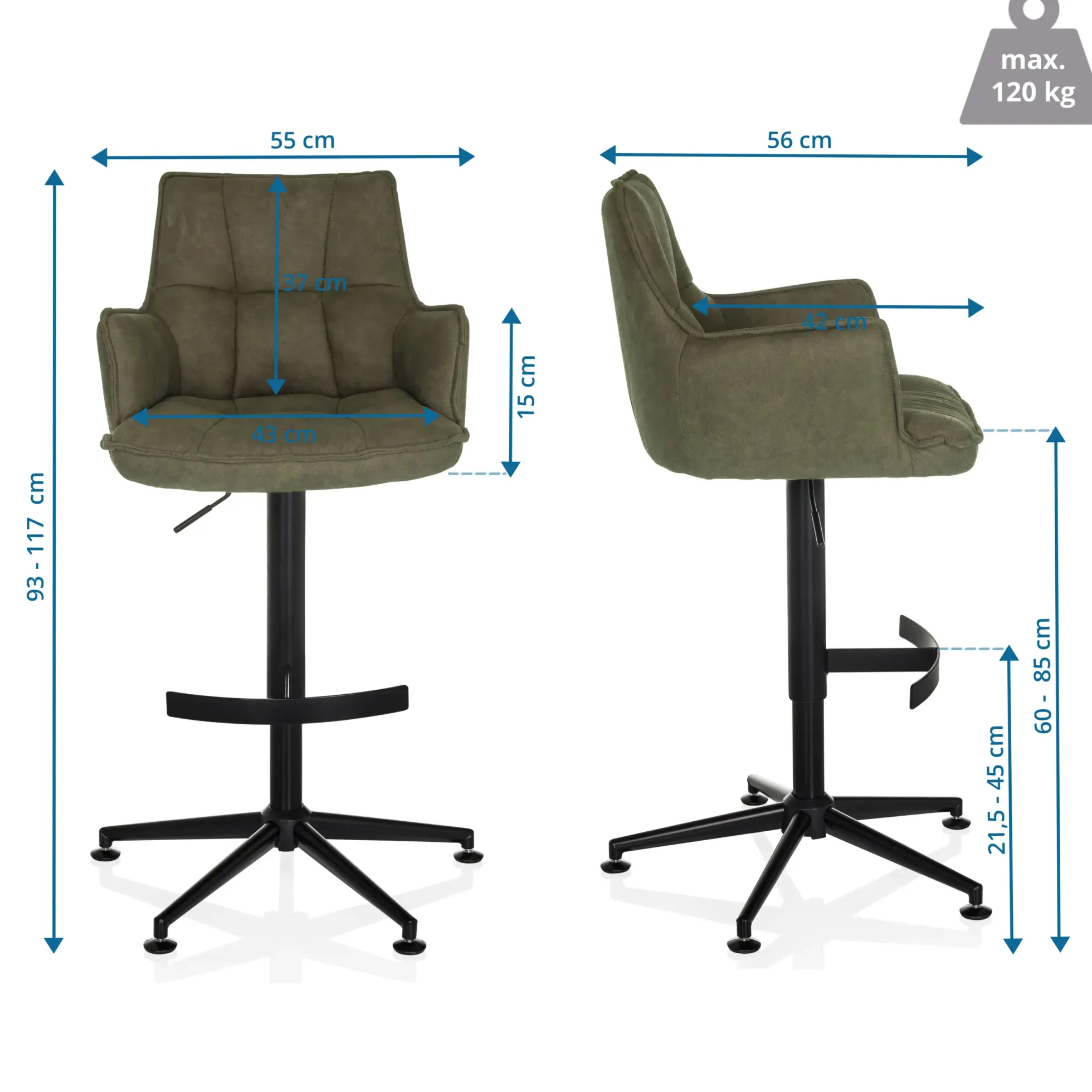 SOLAO LIFE HIGH - Barhocker Grün
