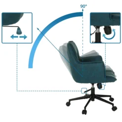 SOLAO LIFE - Home Office Bürostuhl Dunkelblau