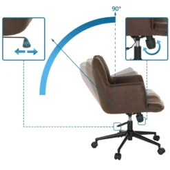 SOLAO LIFE - Home Office Bürostuhl Dunkelbraun