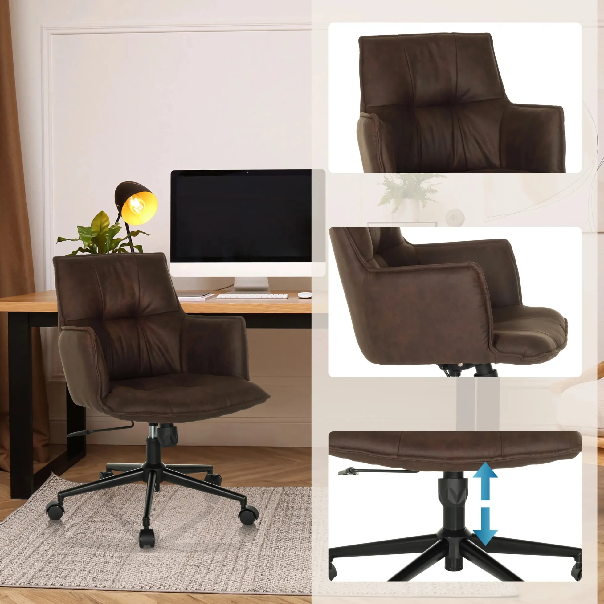 SOLAO LIFE - Home Office Bürostuhl Dunkelbraun