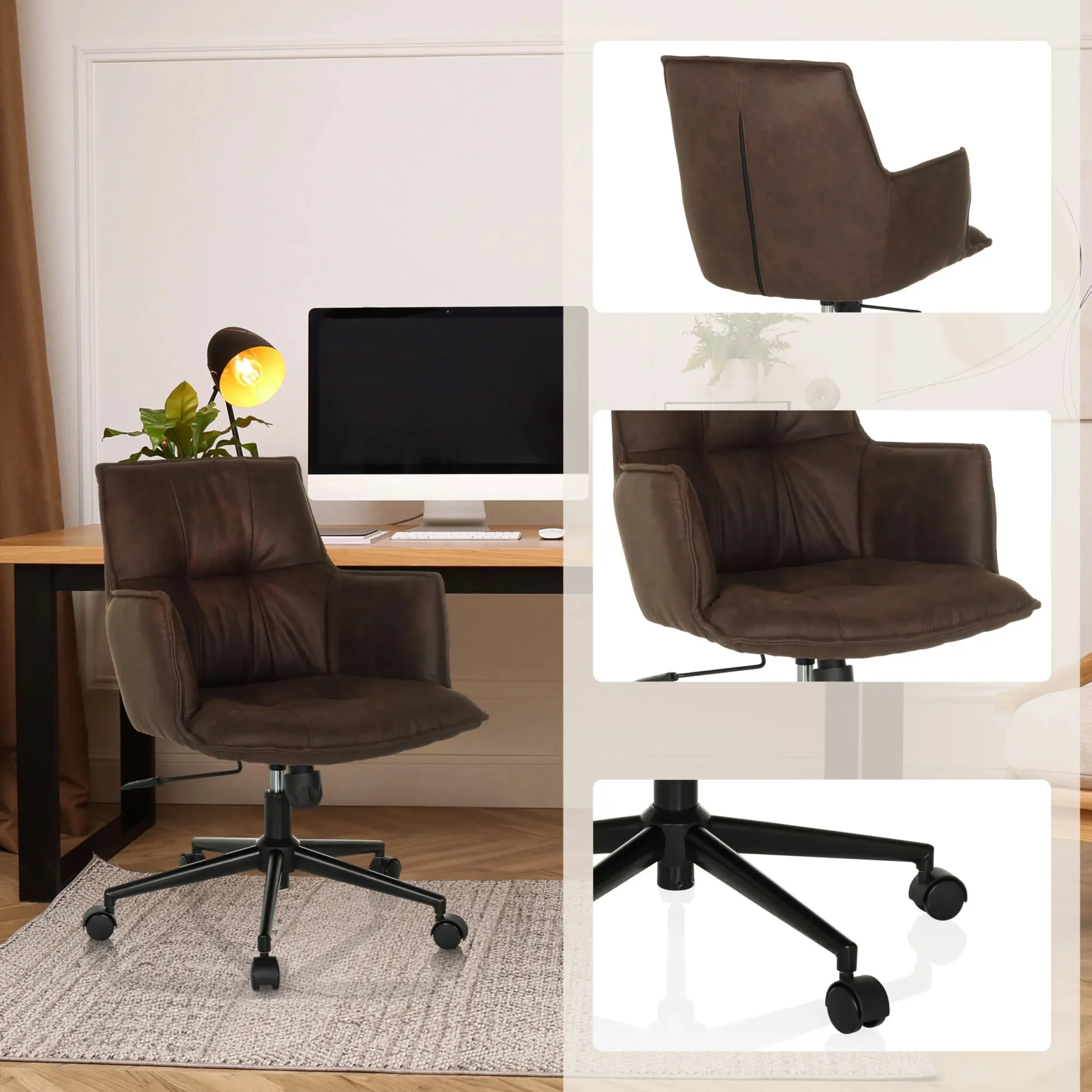 SOLAO LIFE - Home Office Bürostuhl Dunkelbraun