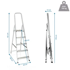 SOLID III | 5 Stufen - Klappleiter Aluminium
