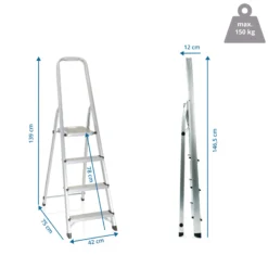 SOLID II | 4 Stufen - Klappleiter Aluminium