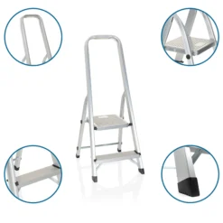SOLID I | 2 Stufen - Klappleiter Aluminium