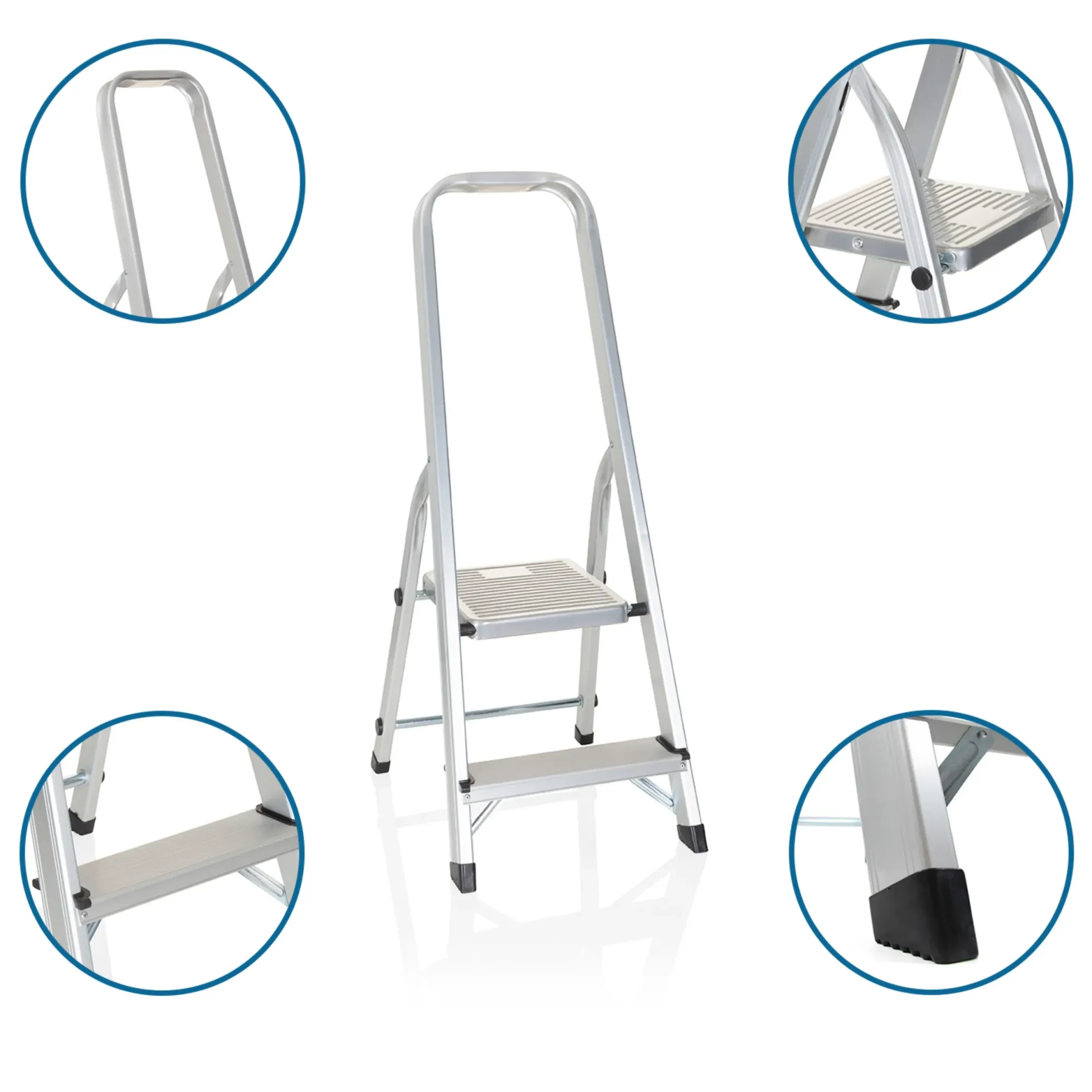 SOLID I | 2 Stufen - Klappleiter Aluminium