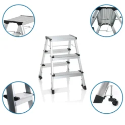 SOLID IV | 3 Stufen - Klappleiter Aluminium