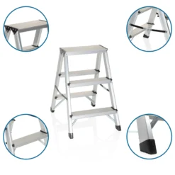 SOLID | 3 Stufen - Klappleiter Aluminium