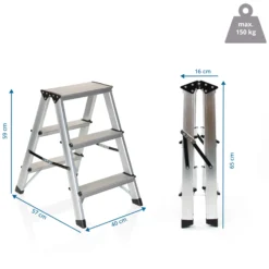 SOLID | 3 Stufen - Klappleiter Aluminium